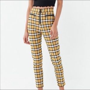Urban Outfitters Yellow Plaid Pants